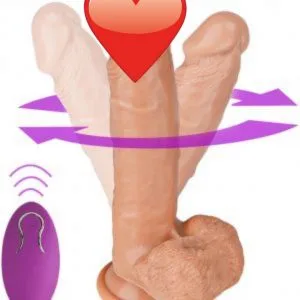 Realistic Dildo with Remote Vibrator 8 Powerful Vibrating Dildo 360° Rotating