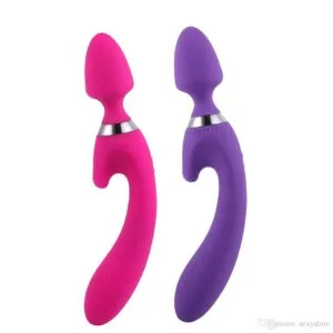 Silicone Dual Vibration G spot rechargeable Vibrators For Women