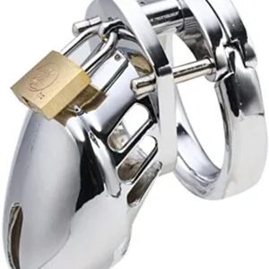 Stainless Steel Metal Short Male Chastity Device