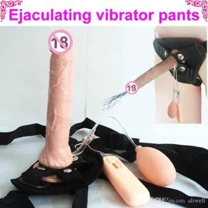 ejaculating strap on dildo vibrator beginner with 21cm flesh big realistic dildo ejaculation suction cup for lesbian sex toy